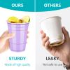 LANLISA 16 oz Lavender Plastic Cups, Disposable Party Cups, 50 Count view 4
