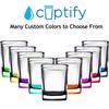 Custom Square Shot Glasses Set of 12 Yellow Bottom 2oz Engraved Initial and Name Customizable Gifts, Weddings, Birthdays, Party, Event, Decorations view 4