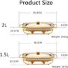 ZOCWJK Chafing Dish Food Warmer Rectangular Stainless Steel Chafing Dish Set with Stainless Steel Lid and Oven Safe Glass Warming Container(Gold-1.5L view 2