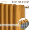 INOVADAY 100% Blackout Linen Curtains for Bedroom 50x102 Dijon Mustard view 3