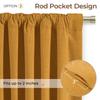 INOVADAY 100% Blackout Linen Curtains for Bedroom 50x102 Dijon Mustard view 4