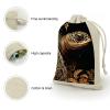 KMRHOUTIQ 8PCS Spice Bags for Cooking, Gold Sea Turtle Muslin Bags Reusable, Small Burlap Bags with Drawstring, Herb Bag Empty, Cloth Gift Bag Pouch, For Wedding & Party Favors (5x7 Inch) view 3