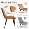 Aimerive Faux Leather Dining Chairs Set of 8 Upholstered Dining Chairs Modern Kitchen & Dining Room Chairs with Comfortable Cushions & Black Metal Legs for Living Room Restaurant Cafe, Brown view 2
