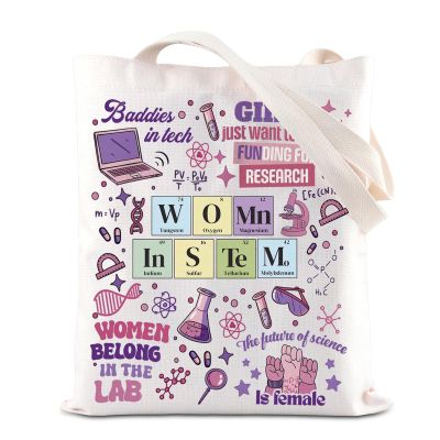 TGBJE Stem Woman Shoulder Bag Stem Education Gift Women In Science Tote Bag Lab Week Gift Science Teacher Gifts (Stem Tote)