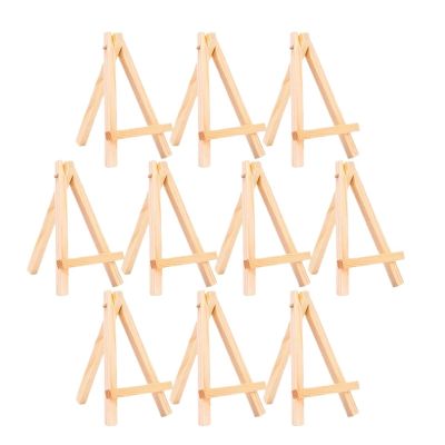 BMXIAJW 10 PCS Wooden Triangle Easel Convenient Desktop Display Rack Mini Easel Painting Holder Home Studio Tabletop Tripod Stand Set