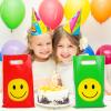 Whaline 200Pcs Smile Face Gift Bags 6.5" x 10" Rainbow Plastic Party Favors view 4