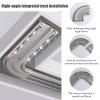 JIHAJU Double Curtain TrackHeavy-Duty Curtains Rails Double Row Ceiling Mounted, Silent Double Rail System for Privacy in Open Rooms Room Divider Easy Install(Gray,3.6m(11.8ft)) view 3