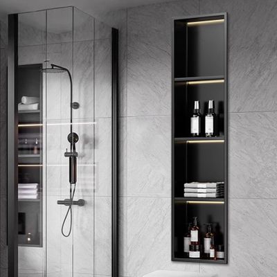 304 Stainless Steel Shower Niche - Rustproof Wall Storage with LED Light for Bathroom, Kitchen & Bedroom - No Tile Needed, Durable & Stylish Design