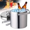 1.3L Stainless Steel Ice Bucket - Double Wall Insulated w/Lid & Scoop, Keeps Ice Cold for Hours (Perfect for Wine, Champagne, Cocktails) view 1