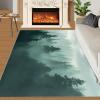Misty Forest Rug 2x3-2x3 Rug, Pine Tree Woodland Area Rugs for Bedroom, Green Pine Tree Rugs, Natural Scenery Washable Carpet, Landscape Carpet - Misty Forest Home Decor & Gifts view 3
