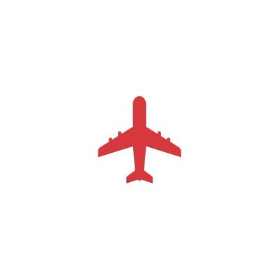 Red Airplane Paper Cutouts Pack of 25, Die-Cut Jet Plane Shapes for Scrapbooking, Airline Jet Travel Party Supplies, Aviaition Cutout Shapes, 3 Sizes (Red, Large - 4.5" Long)