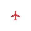 Red Airplane Paper Cutouts Pack of 25, Die-Cut Jet Plane Shapes for Scrapbooking, Airline Jet Travel Party Supplies, Aviaition Cutout Shapes, 3 Sizes (Red, Large - 4.5" Long) view 1