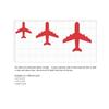 Red Airplane Paper Cutouts Pack of 25, Die-Cut Jet Plane Shapes for Scrapbooking, Airline Jet Travel Party Supplies, Aviaition Cutout Shapes, 3 Sizes (Red, Large - 4.5" Long) view 2