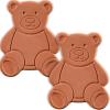 2PCS Terracotta Brown Sugar Keeper Bear Brown Sugar Saver and Softener Disc to Maintain Food Moisture in Storage Container (Bear) view 1