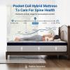 Avenco Full Mattress, Hybrid Full Size Mattress in a Box, 12 Inch Full Size Mattresses with Comfort Foam and Pocket Coils for Pressure Relief Motion Isolation view 3