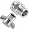 1/8 1/4 3/8 1/2-2" BSPT Male Female x KF16/25/40/50 Vacuum Clamp SUS304 Stainless Steel Pipe Fitting Connector Homebrew(BSPT Male,KF40_2") view 1