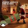 Mrrihand Christmas Tree Storage Bag, Large Artificial Anti-Tear Heavy-Duty 600D Oxford Cloth Xmax Christmas Tree Storage Box with Rolling Wheels, Christmas Tree Storage Container (Army Green&Red, 9Ft) view 3