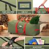 Mrrihand Christmas Tree Storage Bag, Large Artificial Anti-Tear Heavy-Duty 600D Oxford Cloth Xmax Christmas Tree Storage Box with Rolling Wheels, Christmas Tree Storage Container (Army Green&Red, 9Ft) view 4