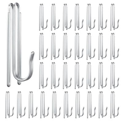 100 Pcs Stainless Steel Curtain Pleat Hooks, 4 Prongs Pinch Pleat Drapery Clips, Curtain Pleater Tape Hooks Drapery Hook for Window, Door, Bathroom Curtains