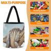 Building Block Storage Bag Dinosaur Walking Painted Tote Bag Shopping Or Travel Storage Bag view 4