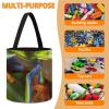 Building Block Storage Bag Red Eyed Tree Frog Painted Tote Bag Shopping Or Travel Storage Bag view 4