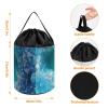 Building Block Storage Bag Bright Aqua Blue Turquoise Painted Tote Bag Shopping Or Travel Storage Bag view 2