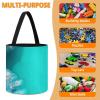 Building Block Storage Bag Bright Aqua Blue Turquoise Painted Tote Bag Shopping Or Travel Storage Bag view 4