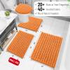 Arotive Luxury Bathroom Rugs 40x24, Extra Soft Thick Absorbent Shaggy Chenille Bath Rugs, Non-Slip Machine Wash Dry, Bath Mats for Bathroom Floor, Tub and Shower, Home Decor Accessories, Orange view 2