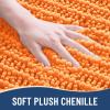 Arotive Luxury Bathroom Rugs 40x24, Extra Soft Thick Absorbent Shaggy Chenille Bath Rugs, Non-Slip Machine Wash Dry, Bath Mats for Bathroom Floor, Tub and Shower, Home Decor Accessories, Orange view 3