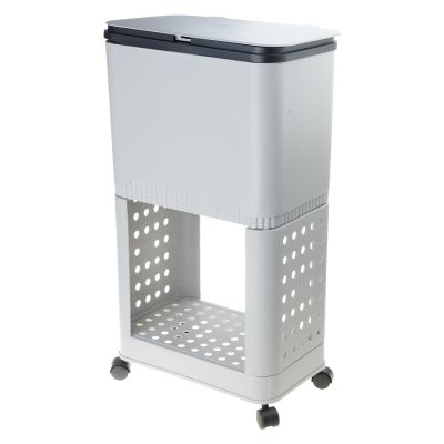 GRABAGECAN Trash Can, Durability Waste Container with Modern Look Feet Wheel for Household in Various Indoor Space