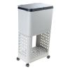 GRABAGECAN Trash Can, Durability Waste Container with Modern Look Feet Wheel for Household in Various Indoor Space view 3