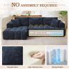 108" W Modular Sectionals Sofa,Cloud Boneless Couch with Chaise,Chenille Tufted Deep Seat L Shaped Couch,Modern Compression Foam Sofa for Living Room Bedroom,No Assembly Required(Left Facing,Blue) view 3