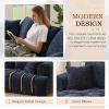 108" W Modular Sectionals Sofa,Cloud Boneless Couch with Chaise,Chenille Tufted Deep Seat L Shaped Couch,Modern Compression Foam Sofa for Living Room Bedroom,No Assembly Required(Left Facing,Blue) view 4
