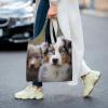 LPSRTWE Canvas Tote Bag Heavy Duty Handbags Reusable Grocery Shopping Bags Australian Shepherd Gift Bags for Women view 3