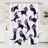 Abaysto Funny Cat with Mushroom Shower Curtain Bathroom Set Mushroom Bath Accessories Cat Shower Curtain with 12 Hooks 60x72 inches view 4