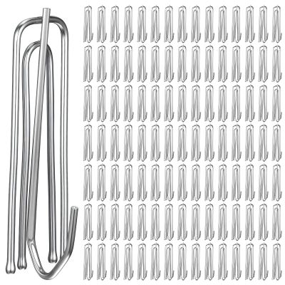 105 Pcs Stainless Steel Curtain Pleat Hooks, 4 Prongs Pinch Pleat Clips for Drapery Traverse Pleater Tape, Window Door Bathroom Curtain, Silver