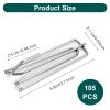 105 Pcs Stainless Steel Curtain Pleat Hooks, 4 Prongs Pinch Pleat Clips for Drapery Traverse Pleater Tape, Window Door Bathroom Curtain, Silver view 2