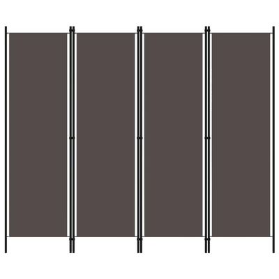 4 Panel Room Divider Anthracite Privacy Screen,Easy to Move: Featuring Foldable Design, Ideal for Bedroom or Room Compartment, Made of Premium Materials for Long Lasting Use