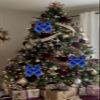 Blue Velvet Bows for Wreath, 10" 7.8" Christmas Tree Topper Bows Small Craft Wreath Decorative Bow for Home Door Tree Christmas Party Decorations view 4