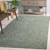 SAFAVIEH Braided Indoor/Outdoor Washable Accent Rug 4x6, Dark Green BRA260X view 1