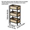 Leewertyu Storage Cart, 3-Tier Storage Trolley, Storage Carts with Wheels, Rolling Bookshelf, Wooden Storage Rack for Living Room, Study, Bedroom(Yellow,19.7 * 10.6 * 40.2IN) view 2