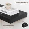 Acovy 55 Inch Floating Shelves, 12" Deep Floating Shelf Wall Mounted, 55" Wall Shelves, Rustic Deep Bookshelf, Extra Deeper & Thicker Display Shelves for Bedroom, Living Room, Black, Set of 2 view 2