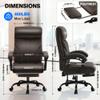 AreShark Office Chair - Ergonomic Comfortable High Back Computer Desk Chair with Foot Rest - Executive Breathable Swivel Rolling Reclining Leather Chair with Lumbar Support for Home Gaming Relaxing view 2