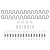 uxcell 2Pcs 21.7" Upholstery Spring Replacement Kit, Carbon Steel Sagging Cushions Repair Kit Serpentine Spring with Balance Hooks, S Spring Clips, Screws for Sofa, Black view 1
