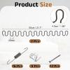 uxcell 2Pcs 21.7" Upholstery Spring Replacement Kit, Carbon Steel Sagging Cushions Repair Kit Serpentine Spring with Balance Hooks, S Spring Clips, Screws for Sofa, Black view 2