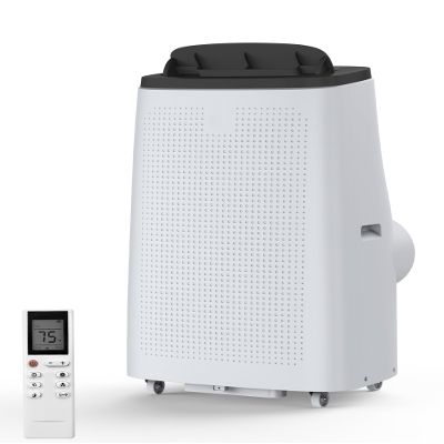 14,000 BTU Portable Air Conditioners Cools Up to 750 Sq.Ft, 3-IN-1 Free Standing Cooling AC Unit with Fan & Dehumidifier, Includes Remote Control & Window Kit, Smart/Sleep Mode, Auto Swing, 24H Timer