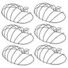 6Pcs Pumpkin Wreath Form Autumn Pumpkin Shaped Metal Wreath Wire Sturdy Practical Floral Frame for Halloween, Craft Holiday Decor Wire view 1