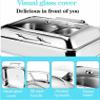 Chafing Dish in Stainless Steel, 6L Chafing Dish Buffet Assuction Plate with Transparent Lid, Electric Plate Heating for Catering, Buffets and Parties (Has) view 2