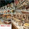 Chafing Dish in Stainless Steel, 6L Chafing Dish Buffet Assuction Plate with Transparent Lid, Electric Plate Heating for Catering, Buffets and Parties (Has) view 3
