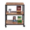 HIONJIN Kitchen Cart 3 Shelf Mobile Kitchen Serving Cart Trolley Cart Kitchen Cart Utility Cart view 2